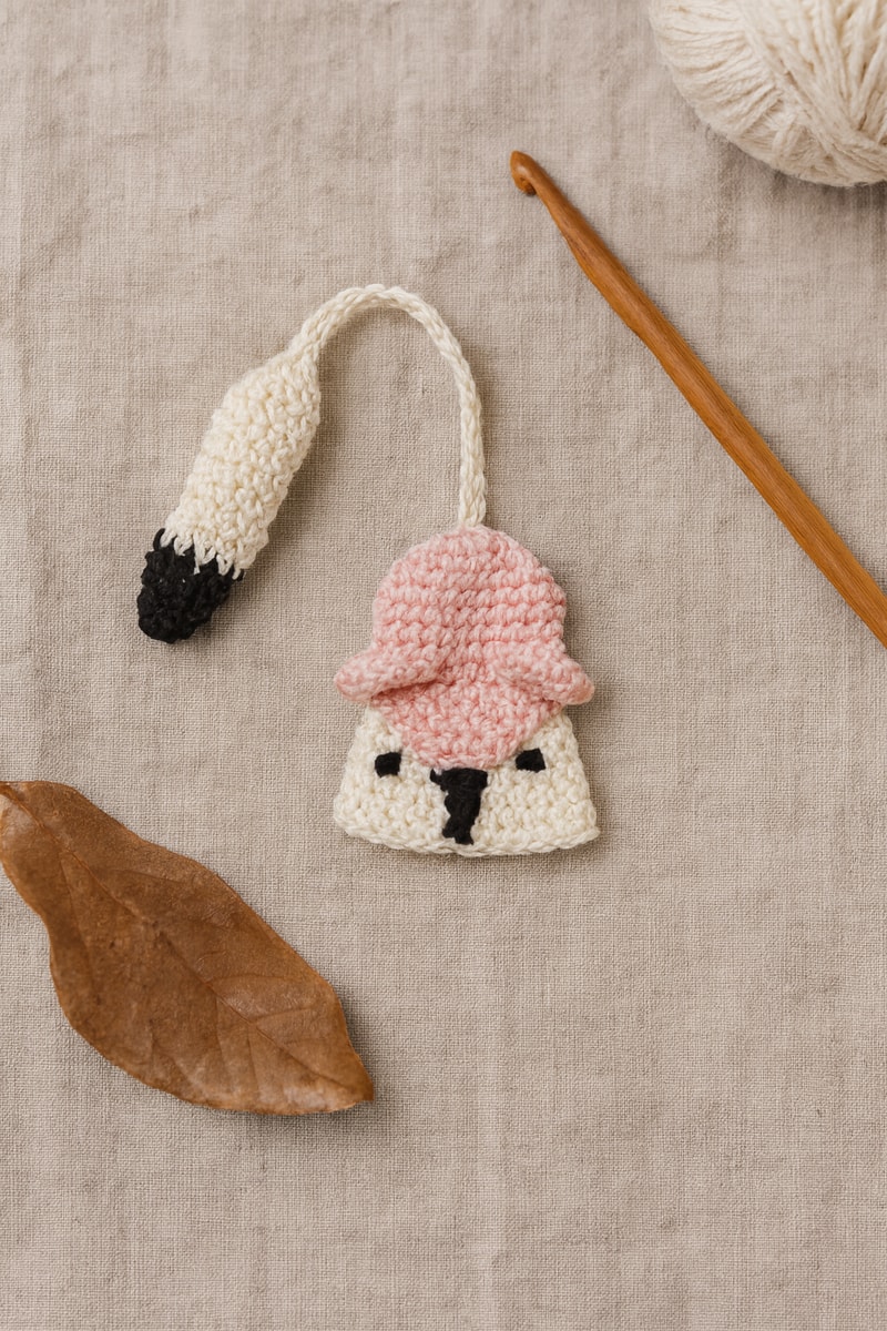 Handmade Crochet Fox Keychain – “Foxy Keeper” Retractable Key Holder by Bunaav - Image 1